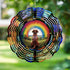 Labrador Chocolate Rainbow Wind Spinner